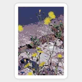 Yellow Coastal Flowers Sticker